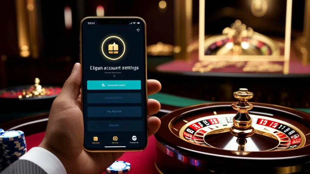 Mobiler Login und Kontoeinstellungen auf dem Smartphone