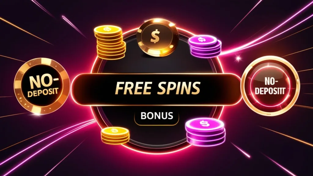 Gratisbonus mit Freispiel-Symbolen und dunkler Casino-Stimmung